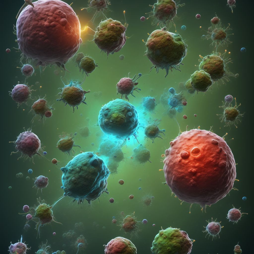 Adhesions due to foreign body accidentally left in body following infusion or transfusion digital illustration