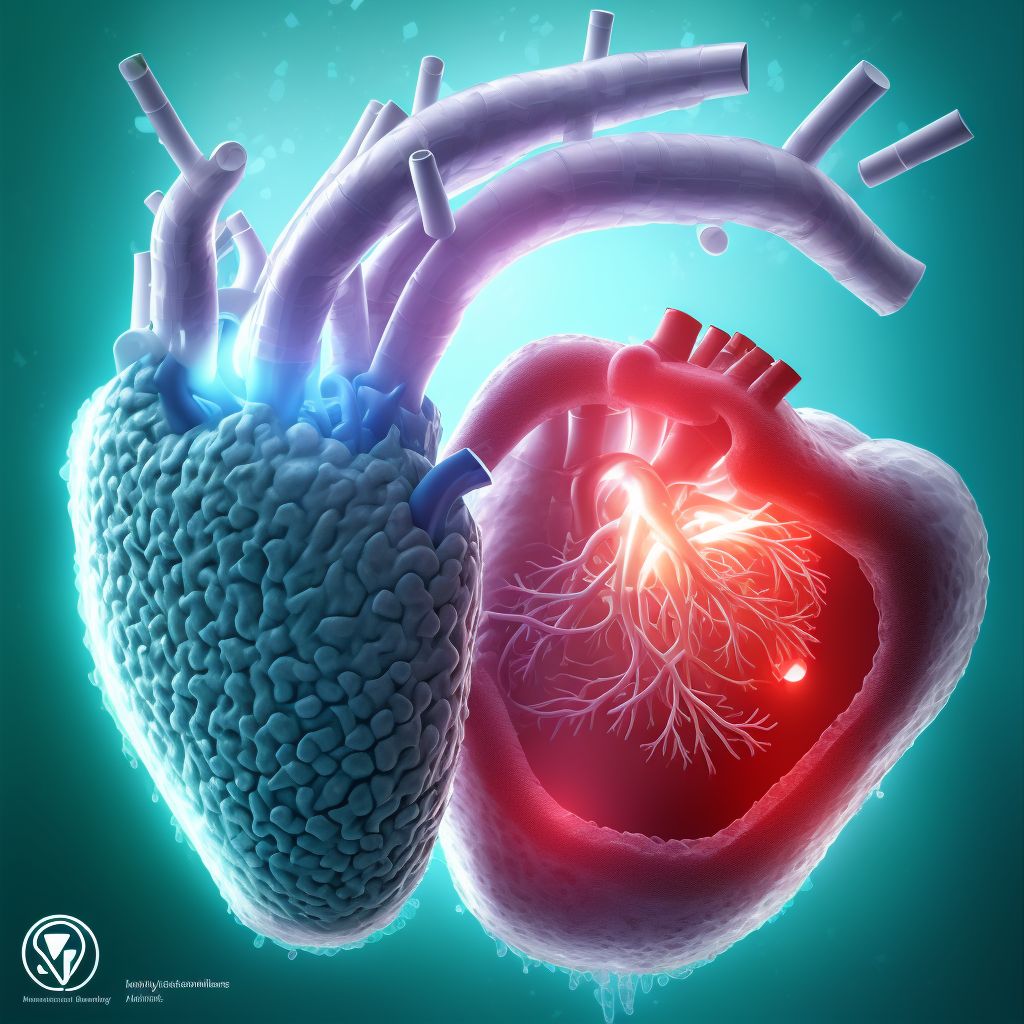 Leakage of biological heart valve graft digital illustration