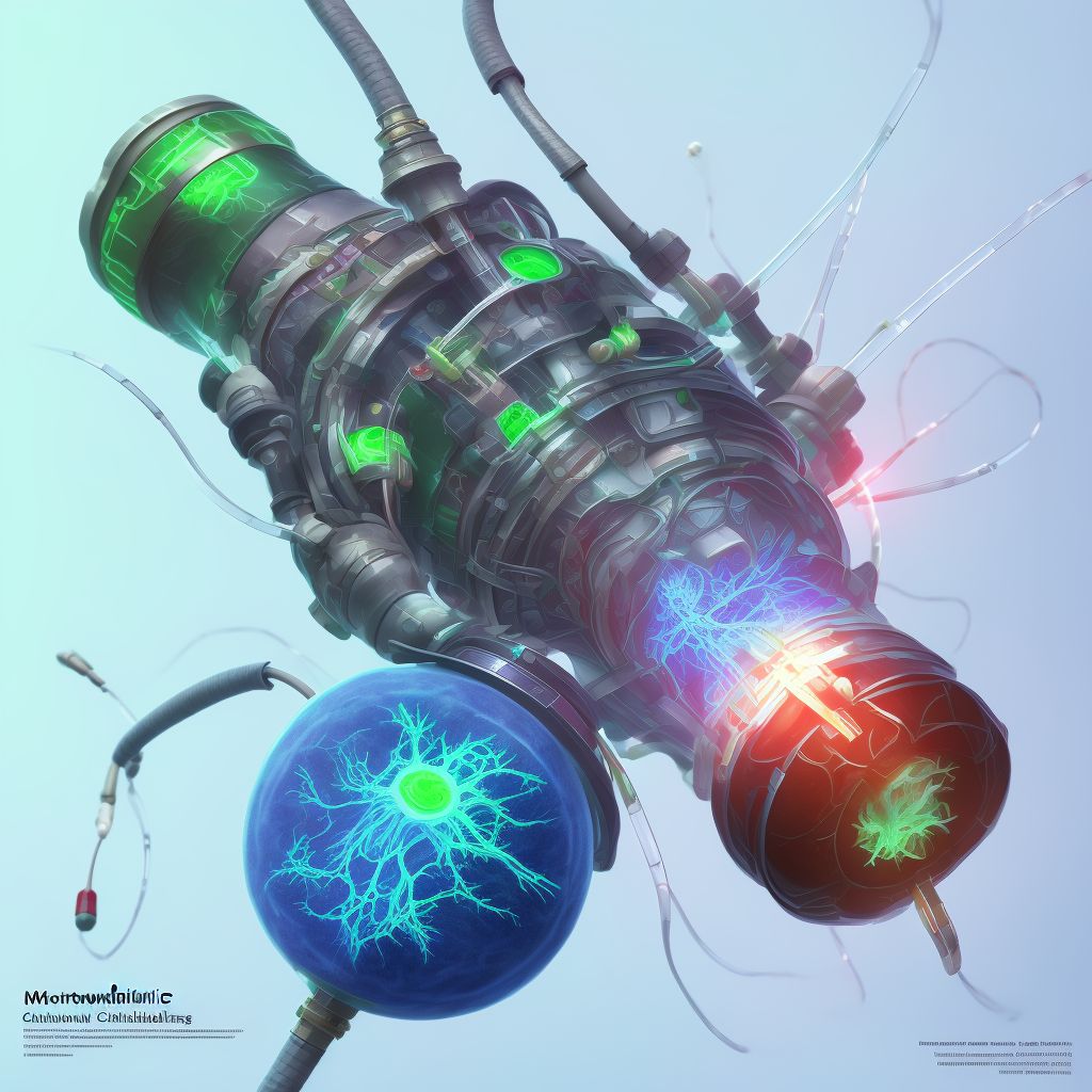 Breakdown (mechanical) of infusion catheter digital illustration