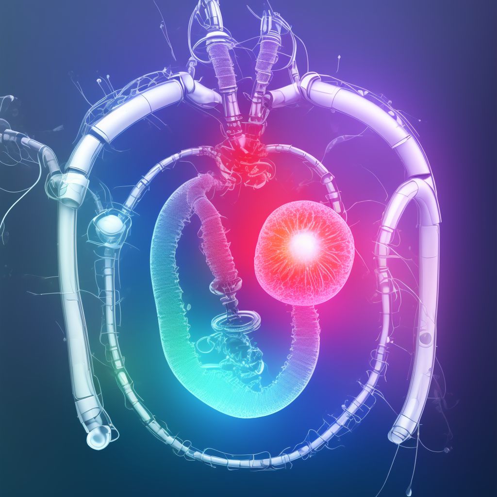 Leakage of artificial heart digital illustration