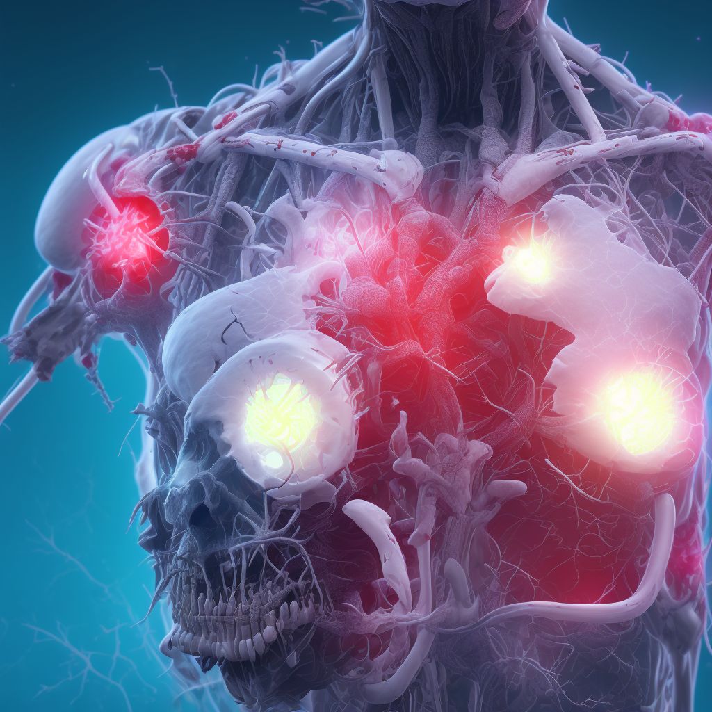 Hemorrhage due to cardiac prosthetic devices, implants and grafts digital illustration