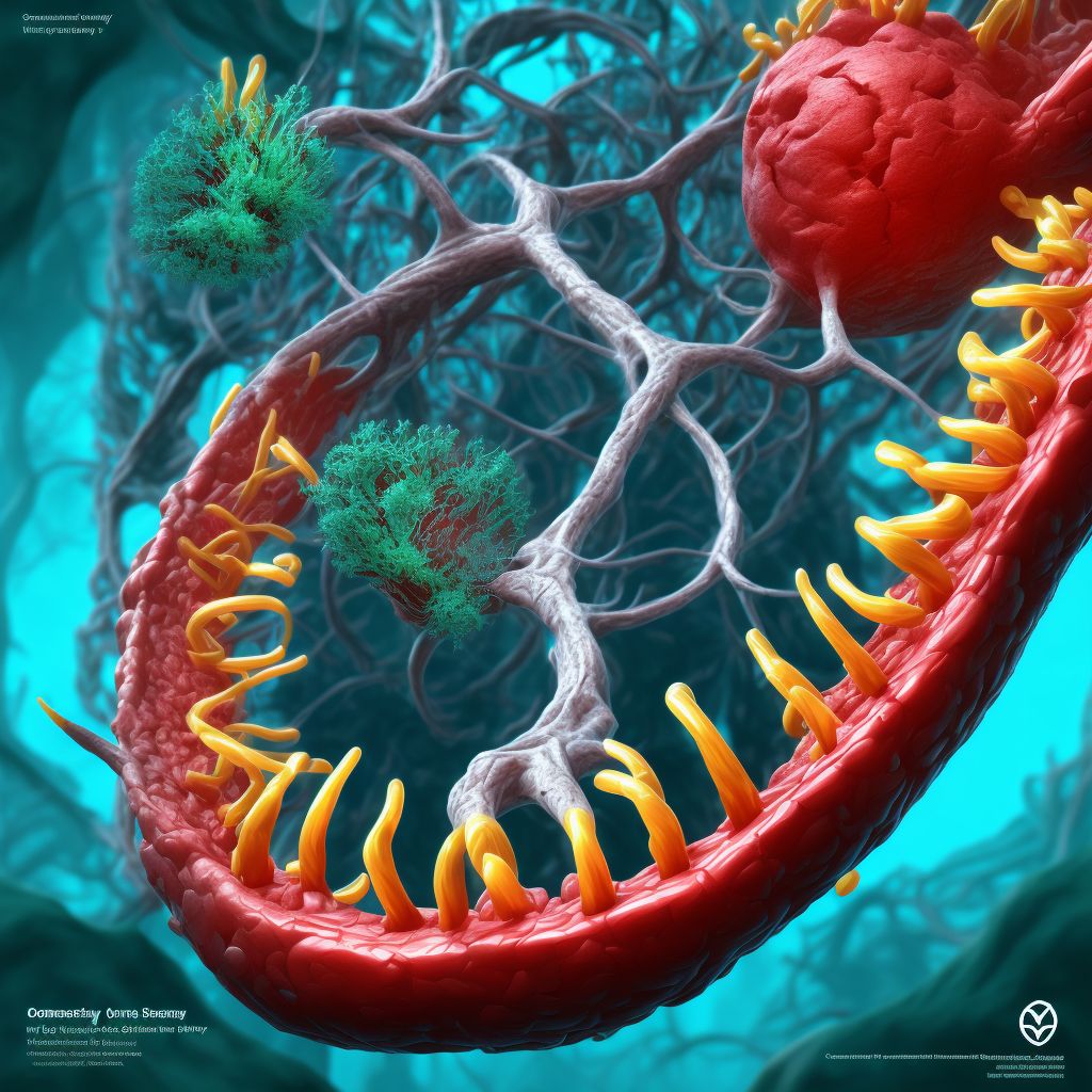 Stenosis of coronary artery stent digital illustration