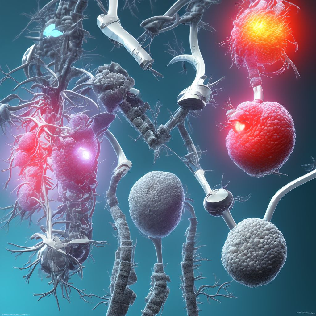 Stenosis of other cardiac prosthetic devices, implants and grafts digital illustration