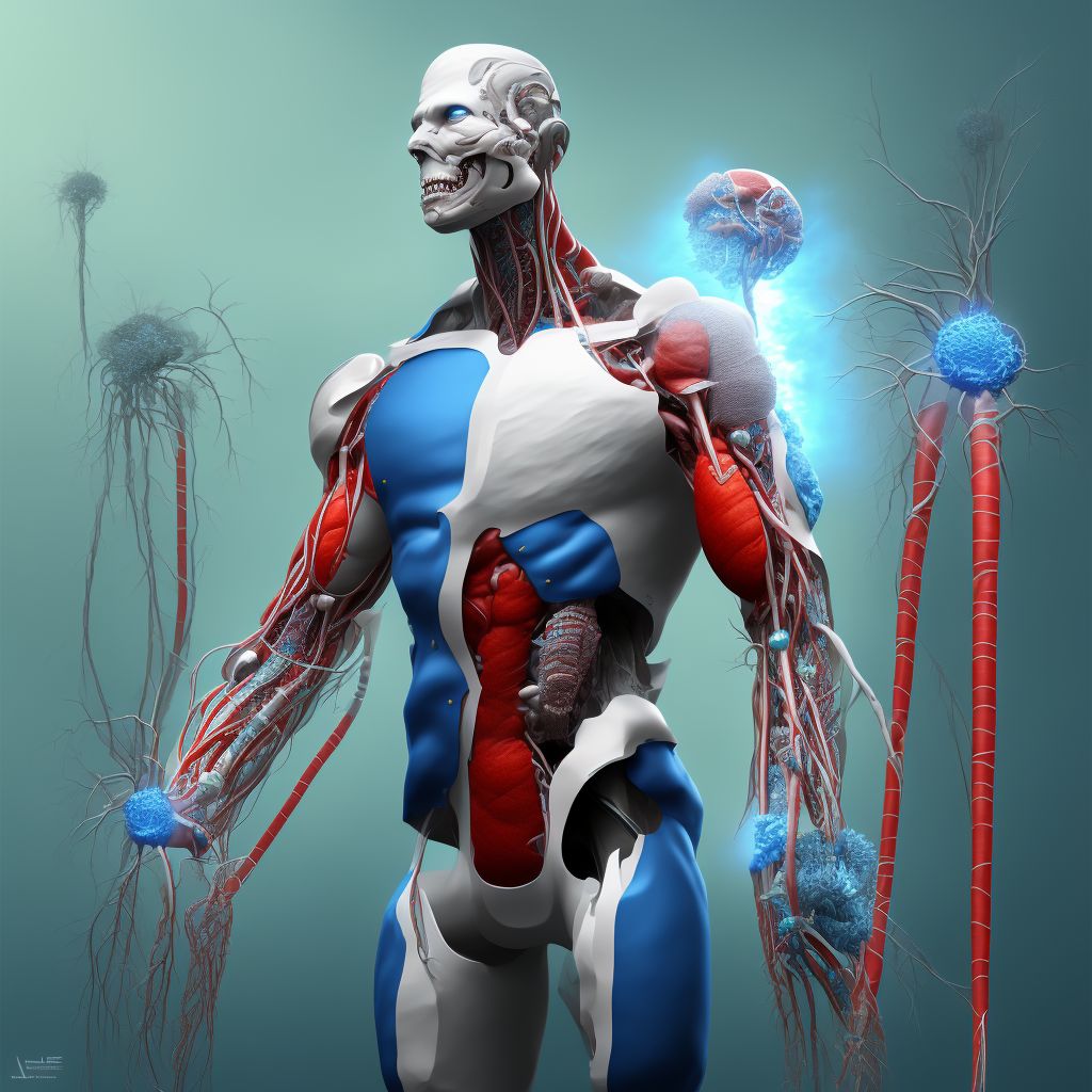 Thrombosis due to vascular prosthetic devices, implants and grafts digital illustration