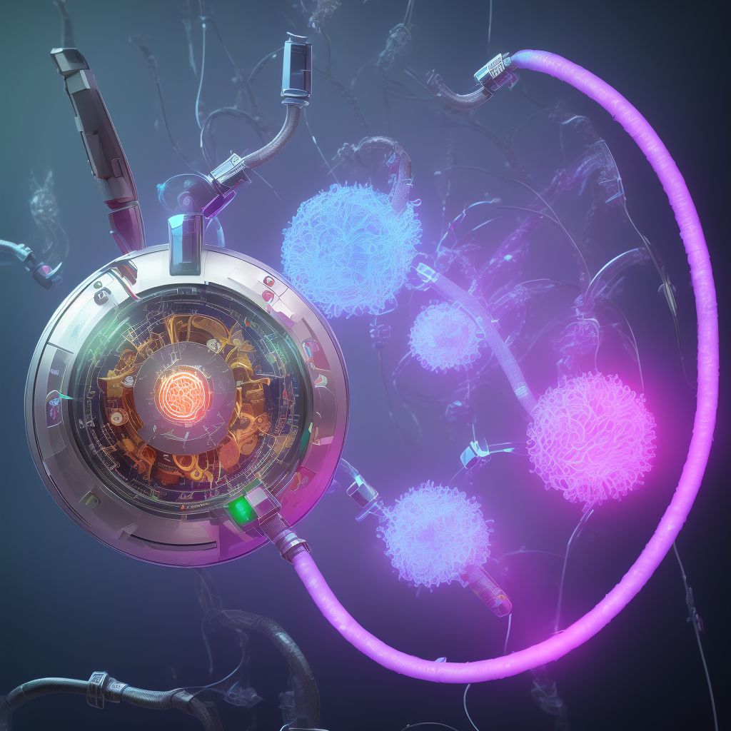 Breakdown (mechanical) of urinary electronic stimulator device digital illustration