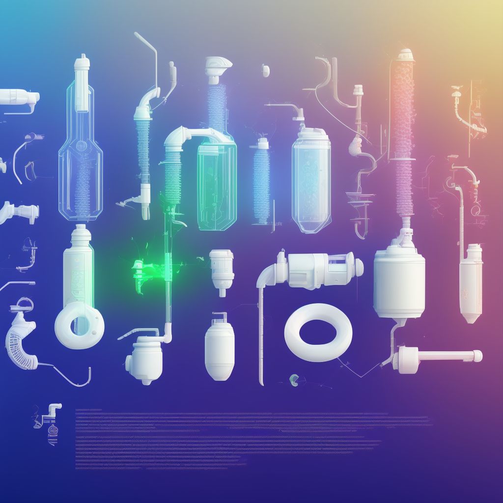 Breakdown (mechanical) of other urinary devices and implants digital illustration