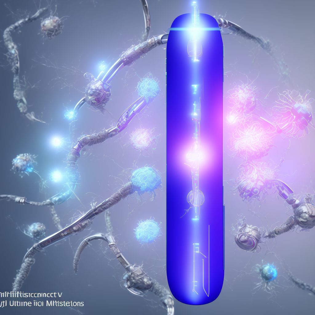 Displacement of urinary electronic stimulator device digital illustration