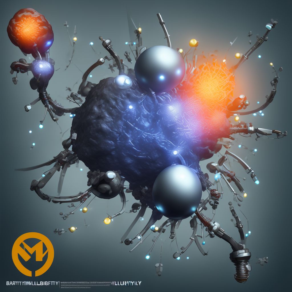 Breakdown (mechanical) of implanted testicular prosthesis digital illustration