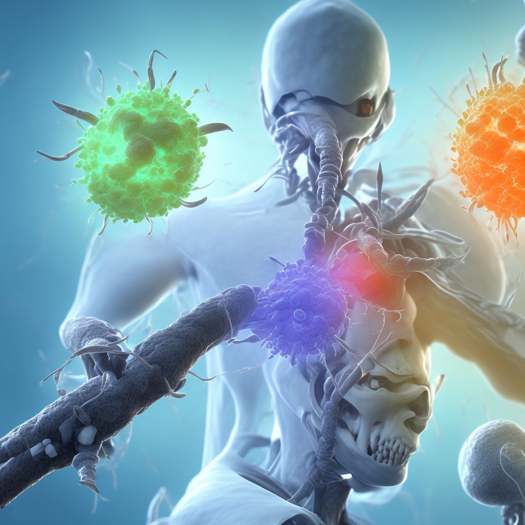 Infection and inflammatory reaction due to indwelling urethral catheter digital illustration