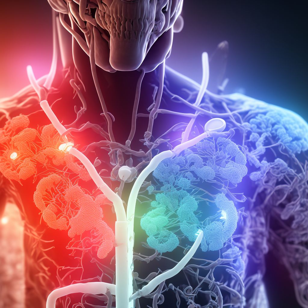 Infection and inflammatory reaction due to implanted urinary neurostimulation device digital illustration