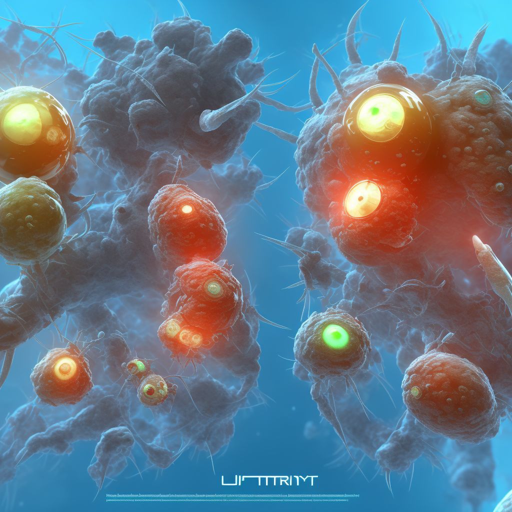 Infection and inflammatory reaction due to other prosthetic device, implant and graft in urinary system digital illustration