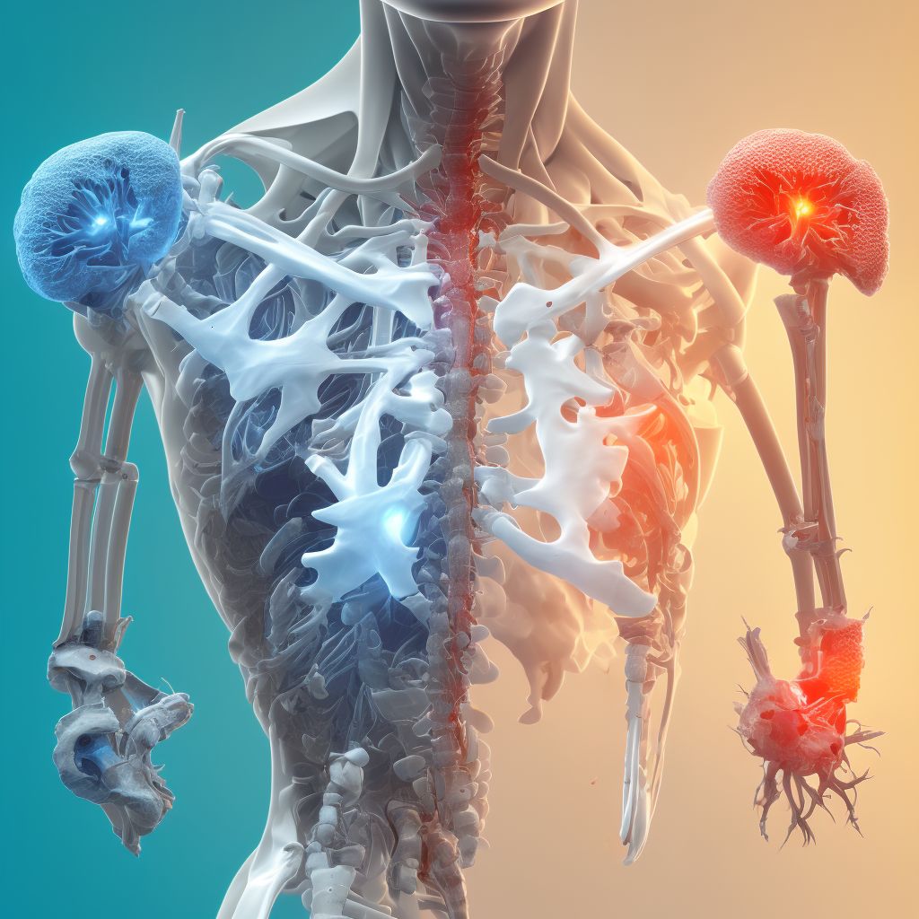 Dislocation of other internal joint prosthesis digital illustration