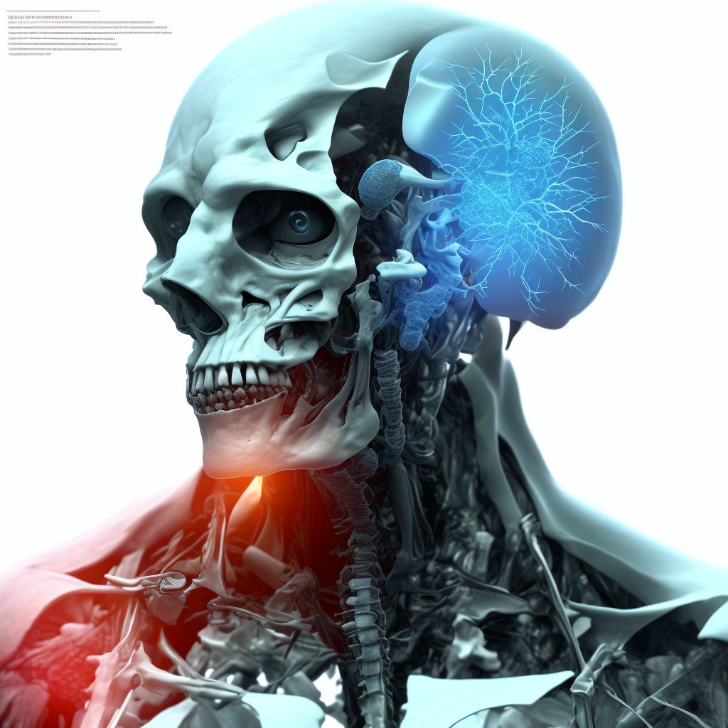 Dislocation of unspecified internal joint prosthesis digital illustration