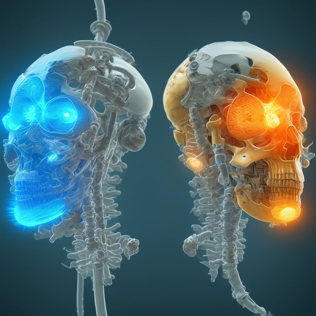 Mechanical loosening of other internal prosthetic joint digital illustration