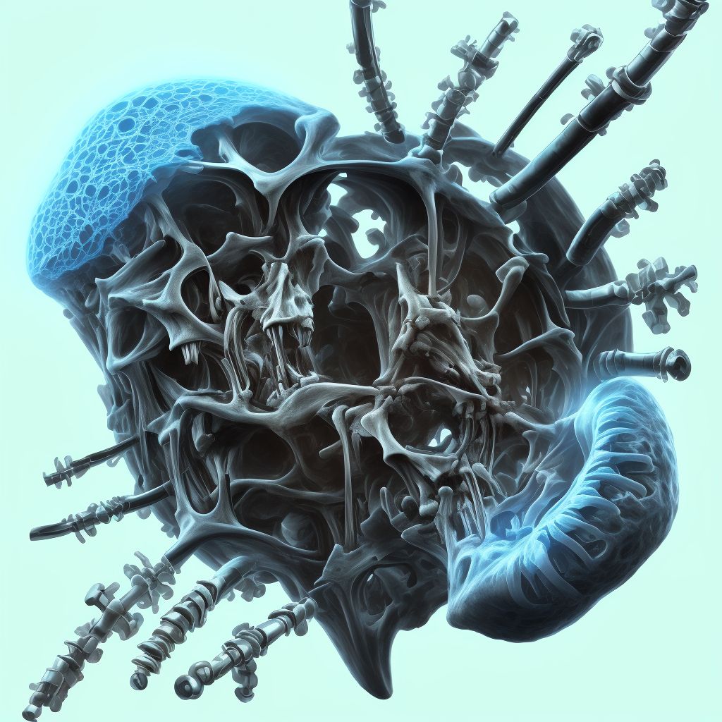 Breakdown (mechanical) of internal fixation device of bones of hand and fingers digital illustration