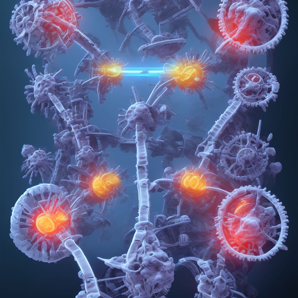 Breakdown (mechanical) of internal fixation device of vertebrae digital illustration