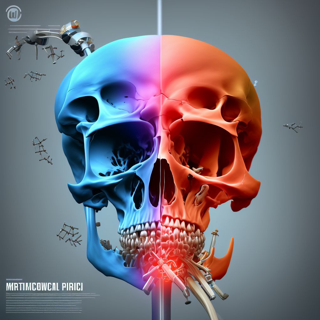 Breakdown (mechanical) of internal fixation device of other bones digital illustration