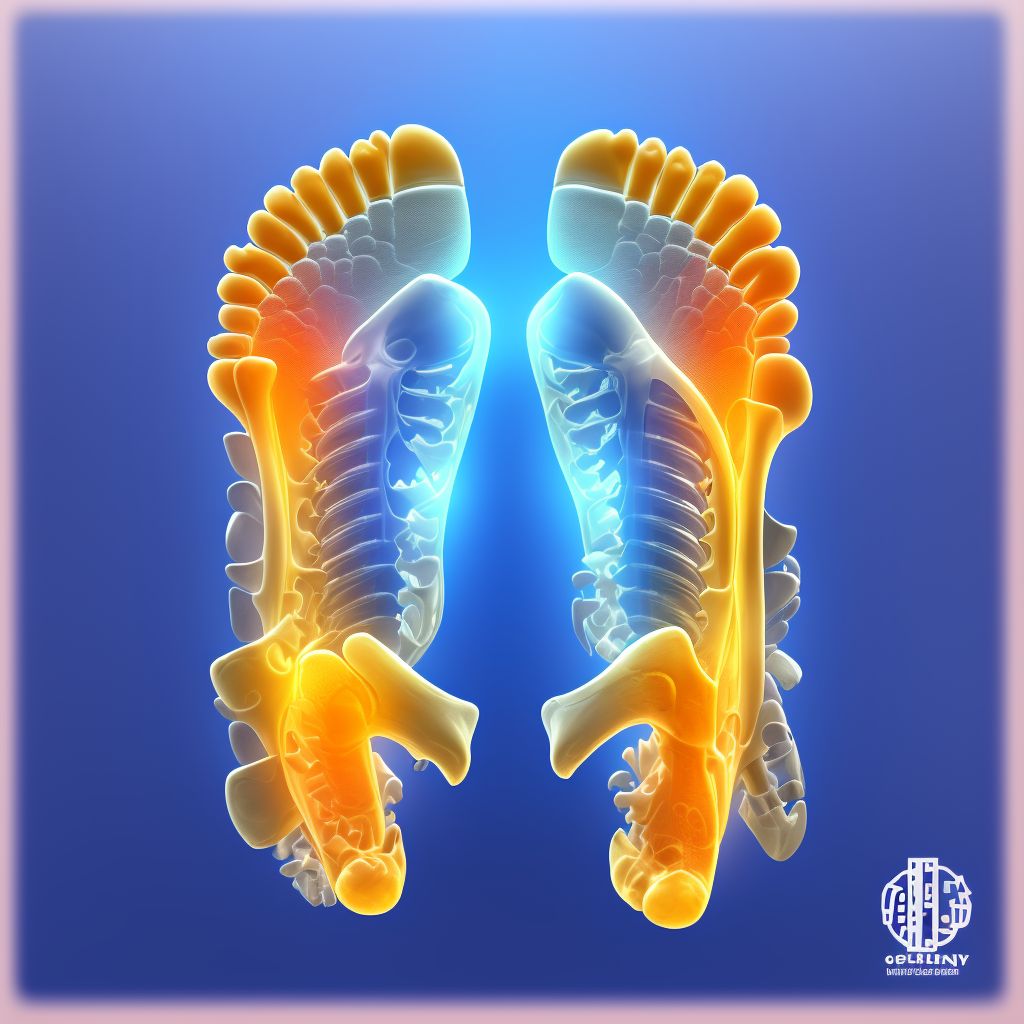 Other mechanical complication of internal fixation device of bones of foot and toes digital illustration