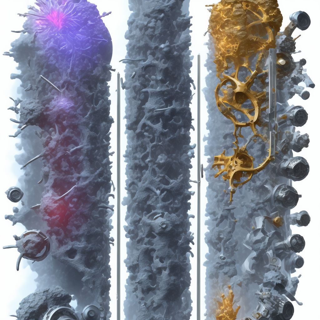 Breakdown (mechanical) of other internal orthopedic devices, implants and grafts digital illustration