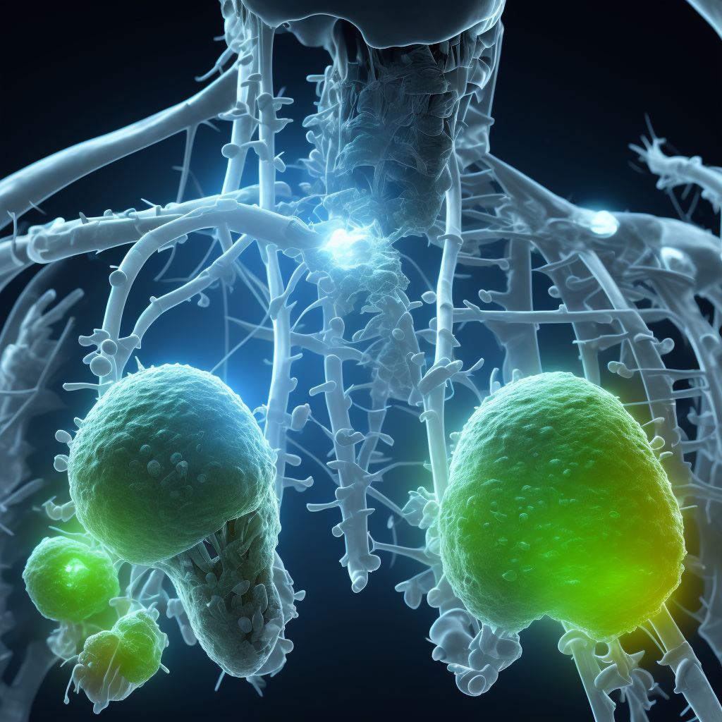 Infection and inflammatory reaction due to internal joint prosthesis digital illustration