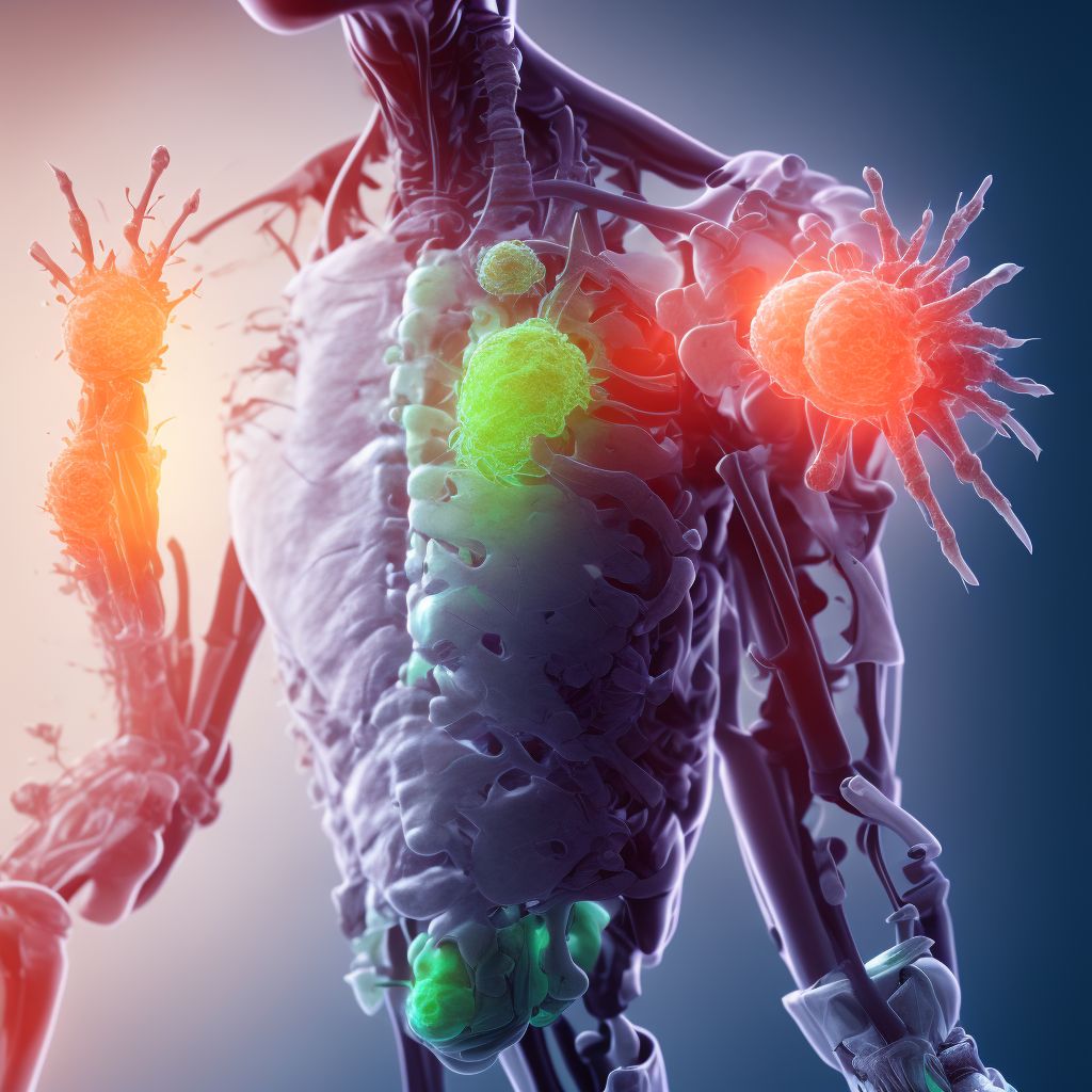 Infection and inflammatory reaction due to other internal joint prosthesis digital illustration