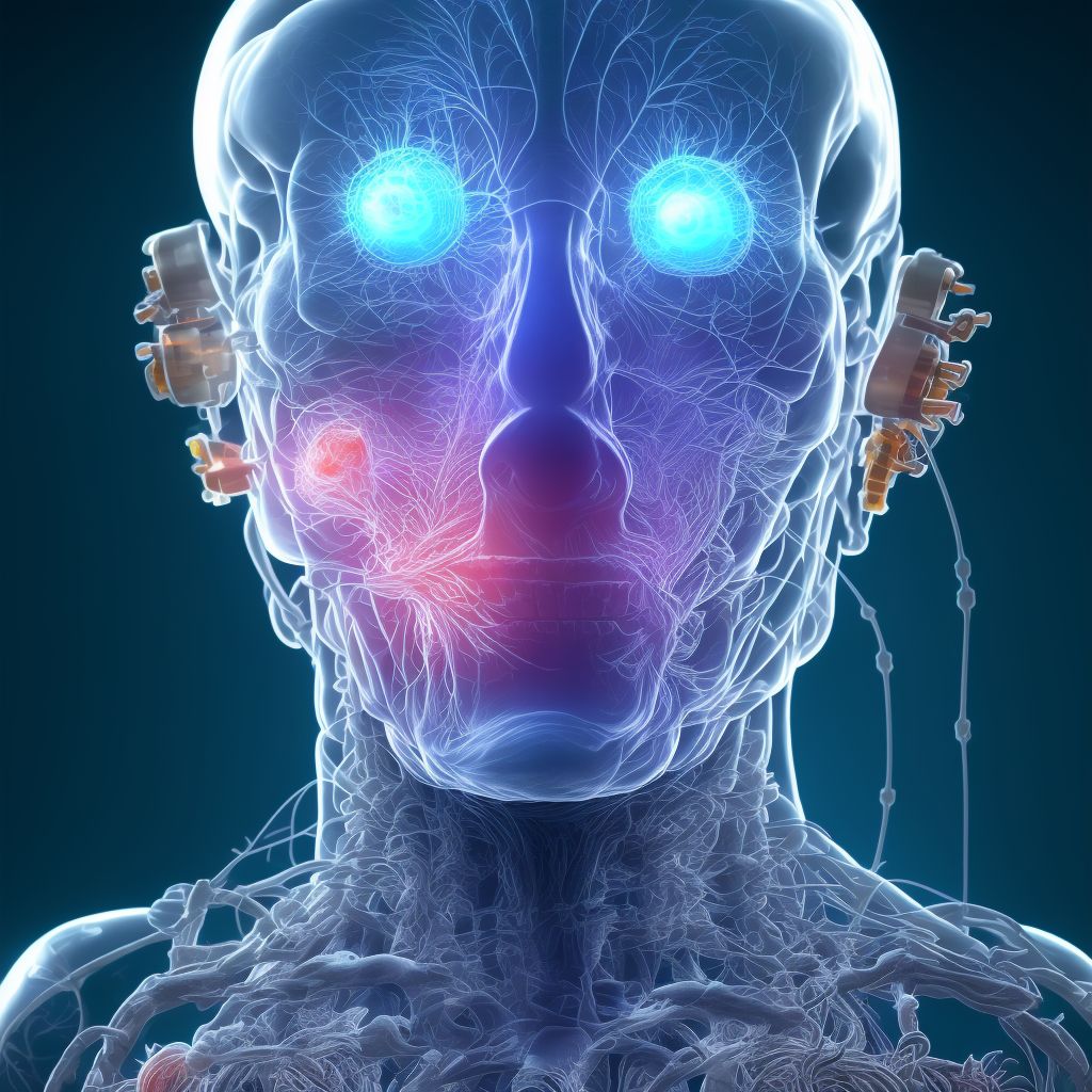 Breakdown (mechanical) of implanted electronic stimulator of nervous system digital illustration