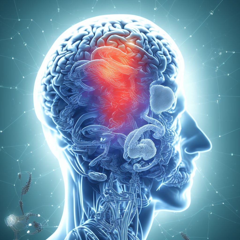 Breakdown (mechanical) of implanted electronic neurostimulator of brain electrode (lead) digital illustration