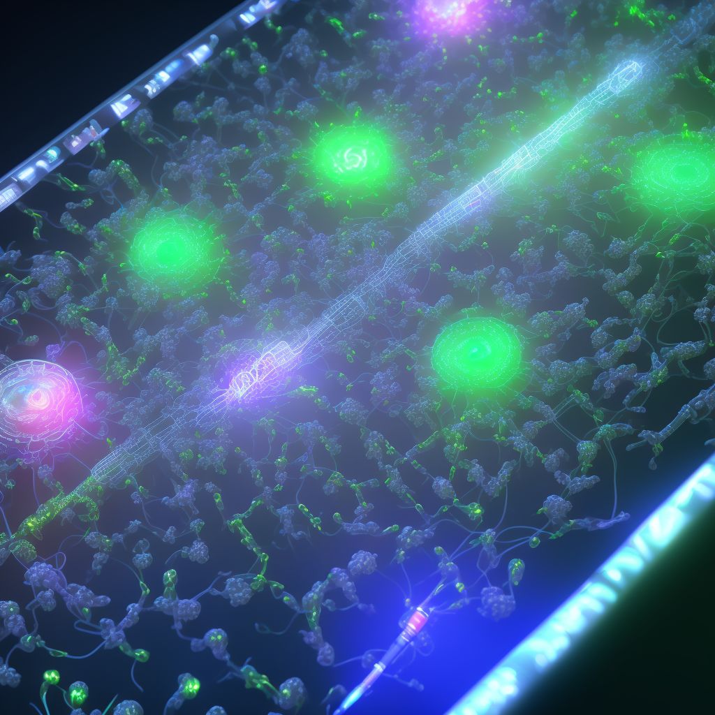 Displacement of implanted electronic stimulator of nervous system digital illustration