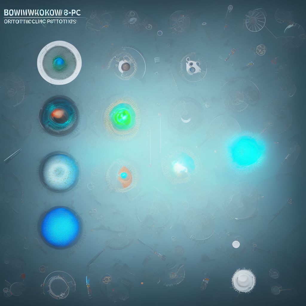 Breakdown (mechanical) of other ocular prosthetic devices, implants and grafts digital illustration