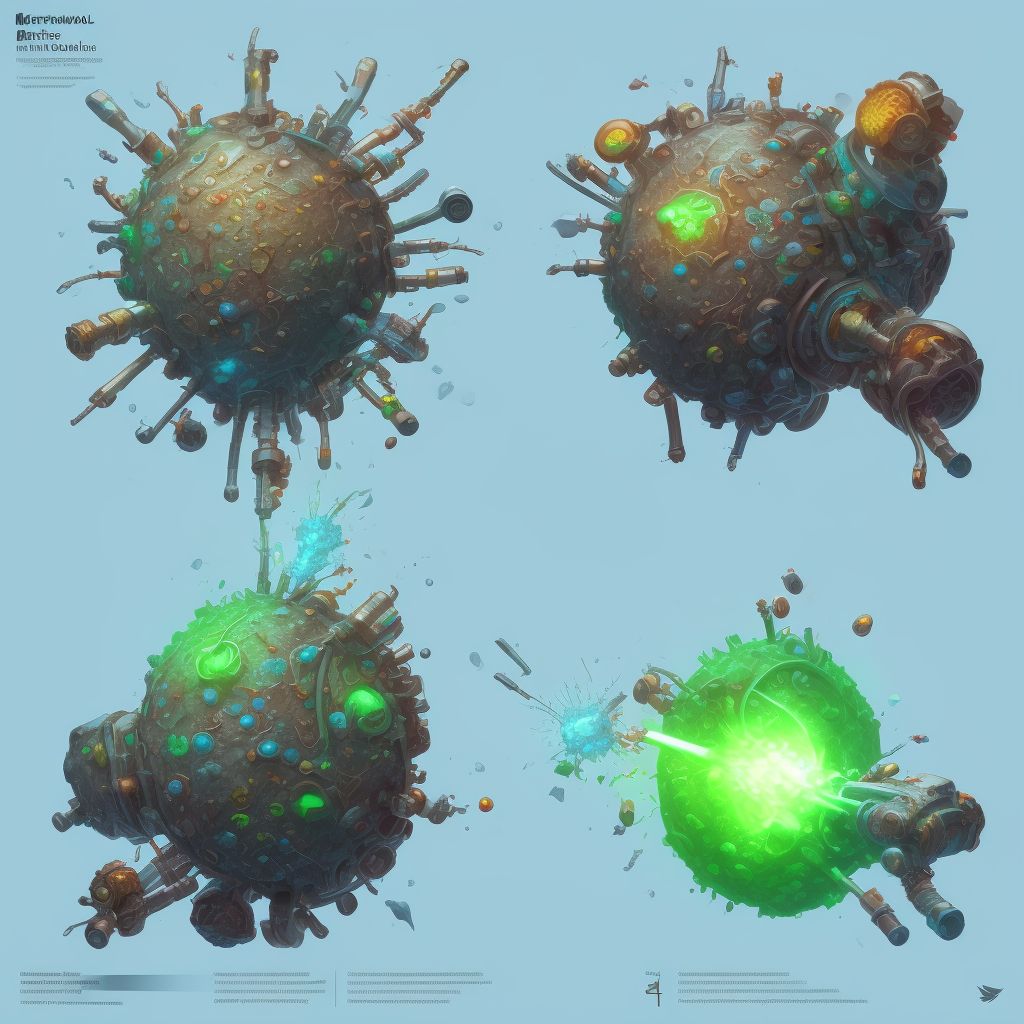 Breakdown (mechanical) of bile duct prosthesis digital illustration