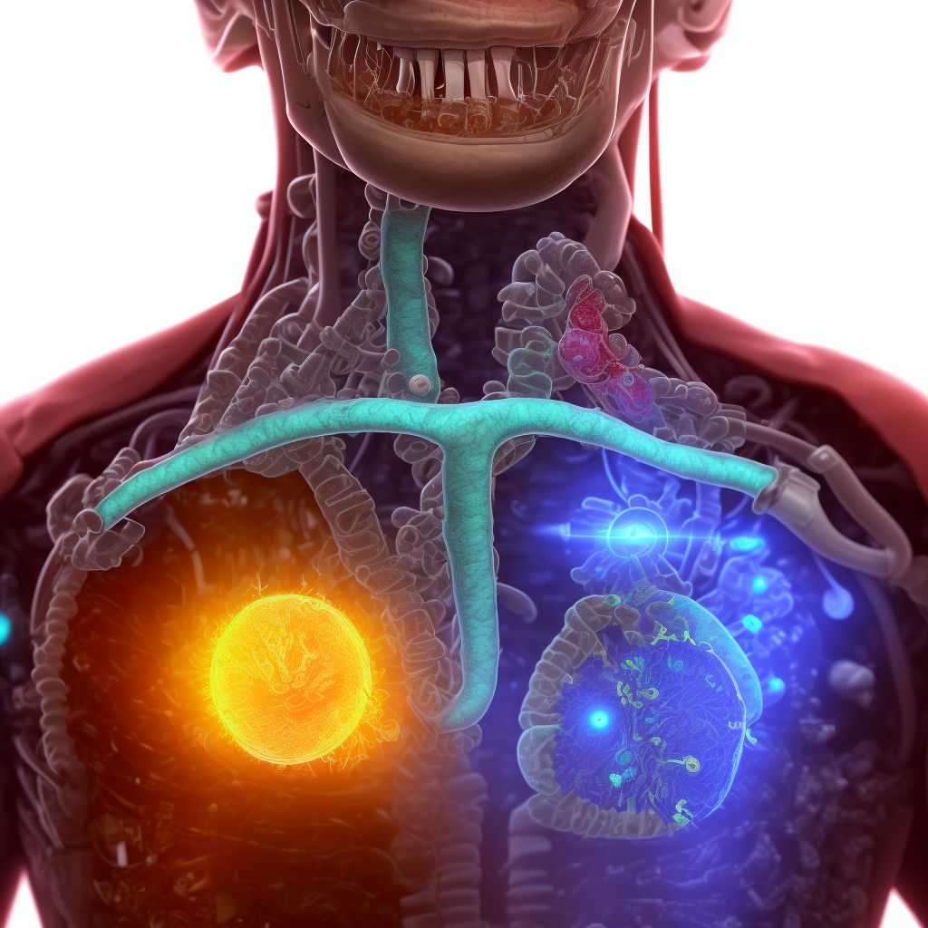 Other mechanical complication of esophageal anti-reflux device digital illustration