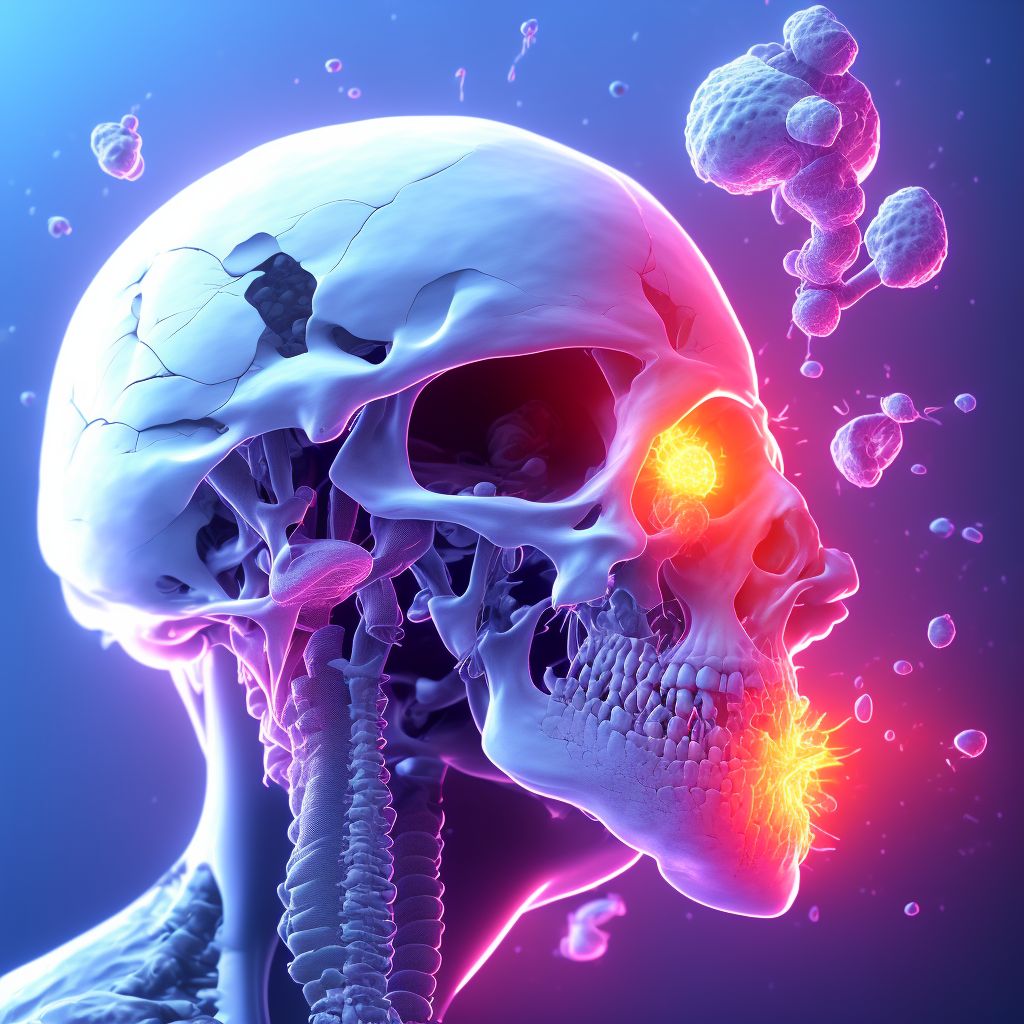 Leakage of cranial or spinal infusion catheter digital illustration