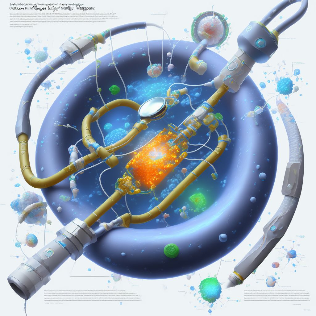 Leakage of intraperitoneal dialysis catheter digital illustration