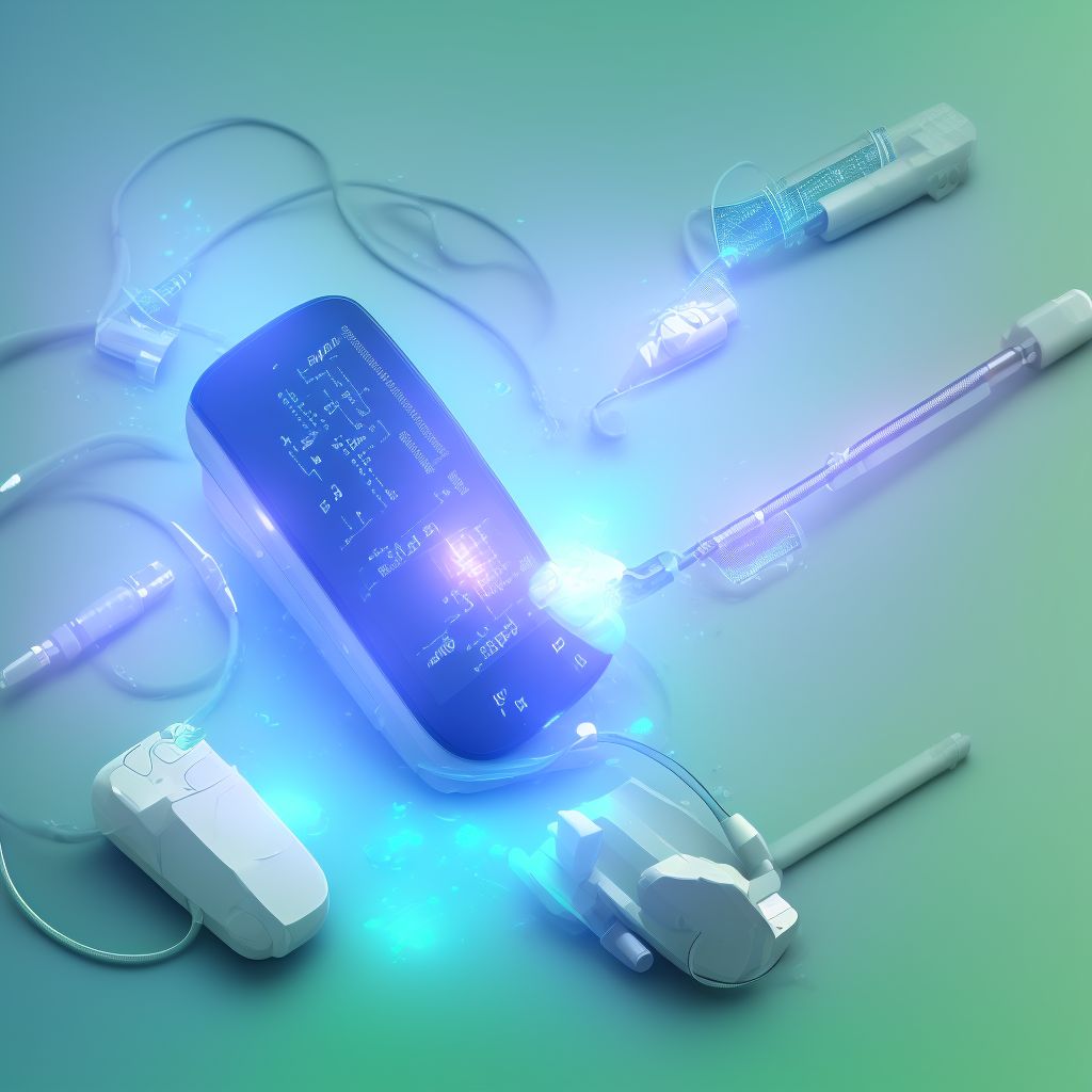 Leakage of insulin pump digital illustration