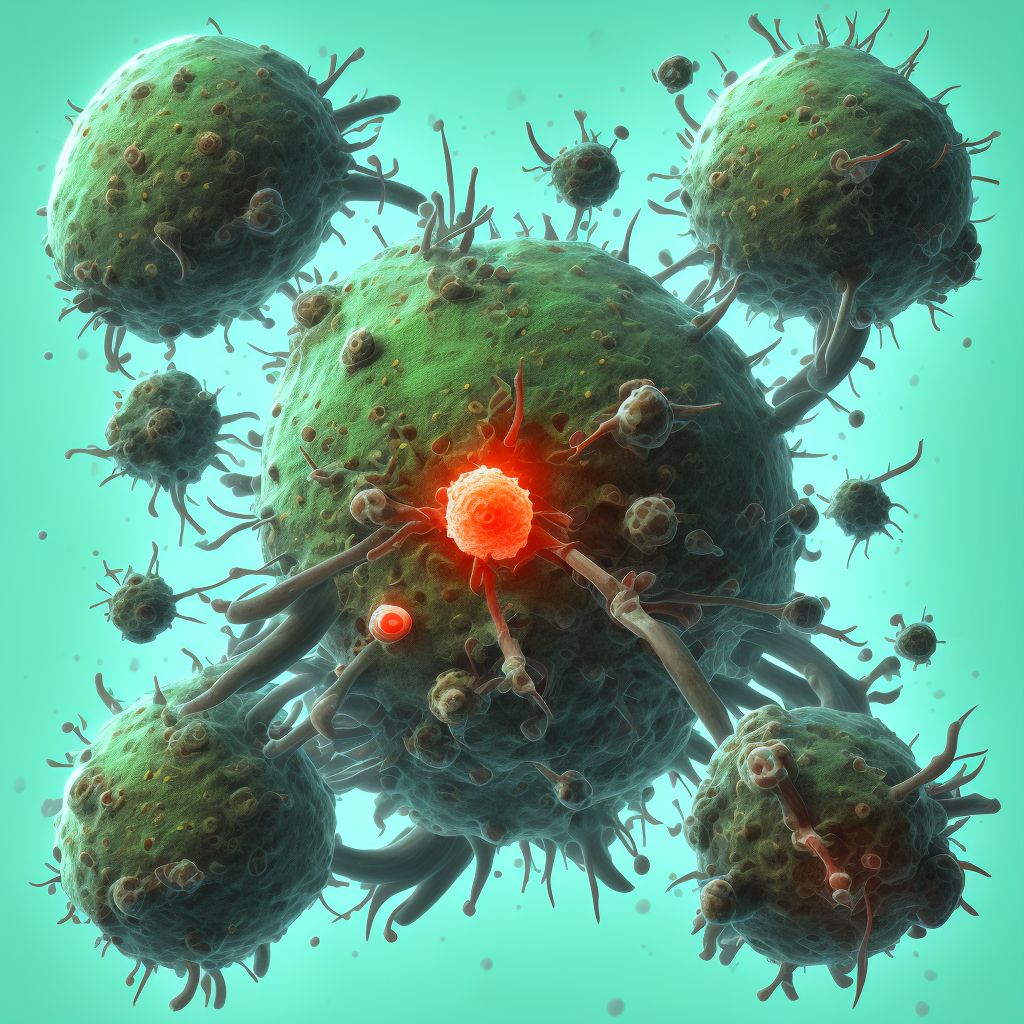 Infection and inflammatory reaction due to cranial or spinal infusion catheter digital illustration