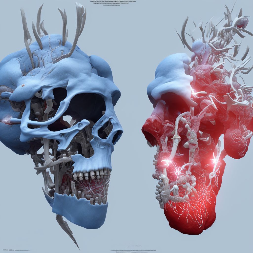 Thrombosis due to other internal prosthetic devices, implants and grafts digital illustration