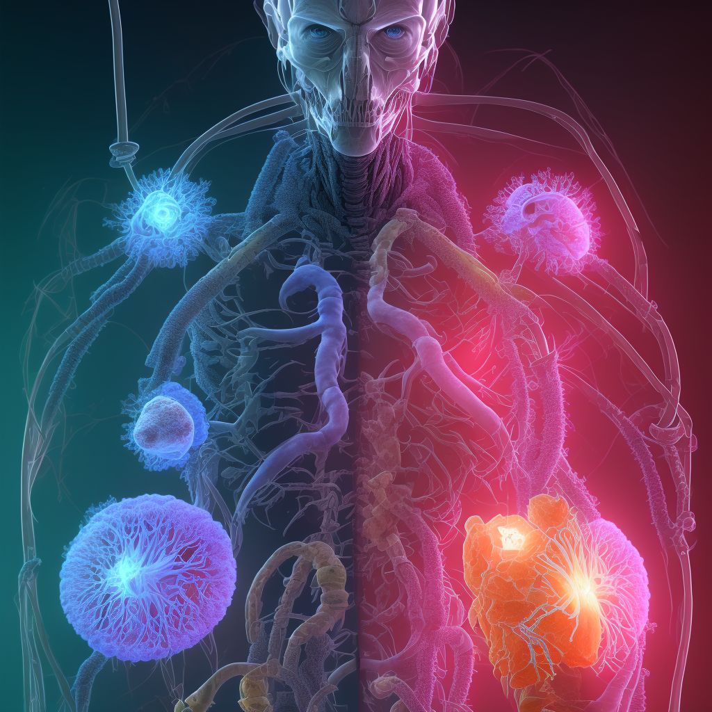 Complications of kidney transplant digital illustration