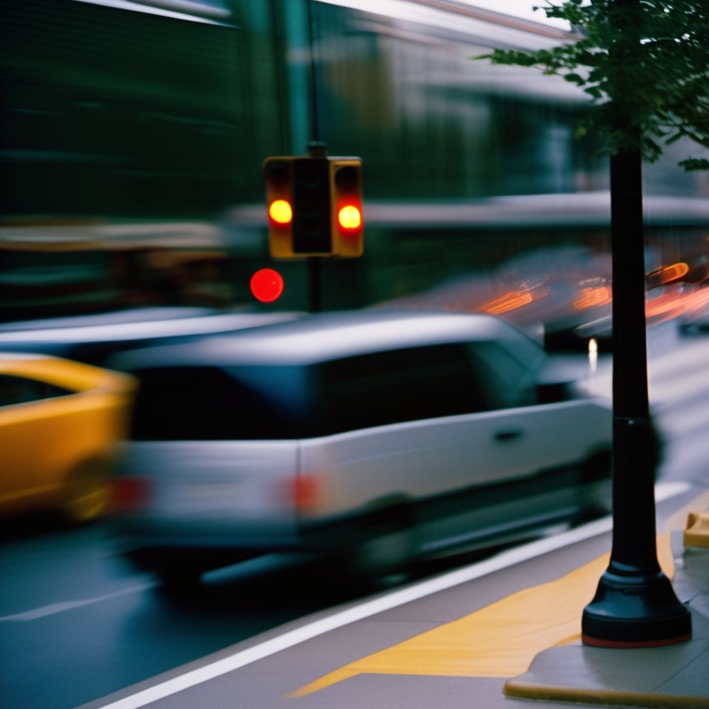 Rolling-type pedestrian conveyance accident digital illustration