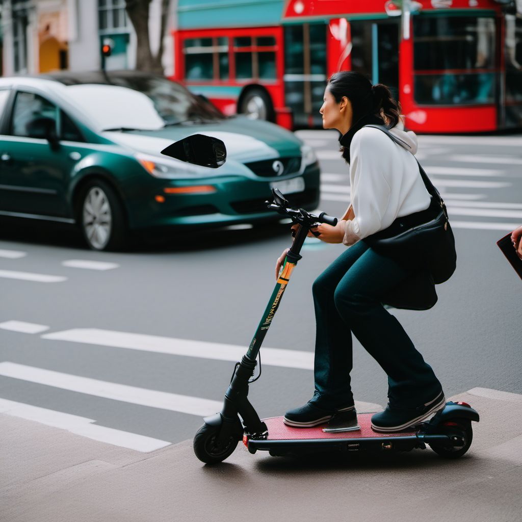 Accident with motorized mobility scooter digital illustration