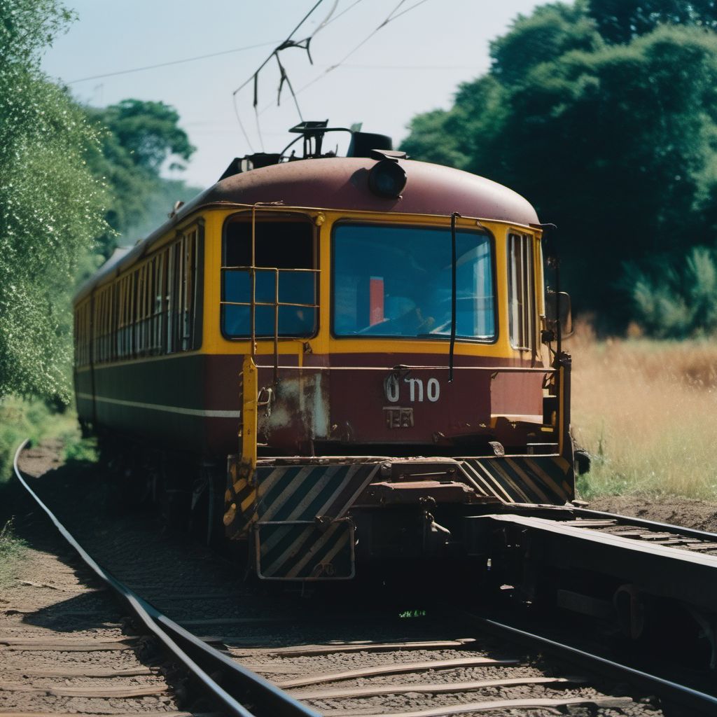 Occupant of animal-drawn vehicle injured in collision with railway train or railway vehicle digital illustration