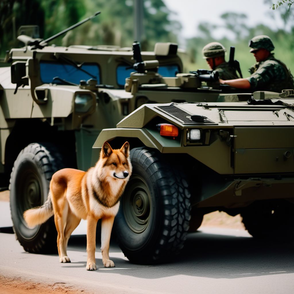 Occupant of animal-drawn vehicle injured in transport accident with military vehicle digital illustration