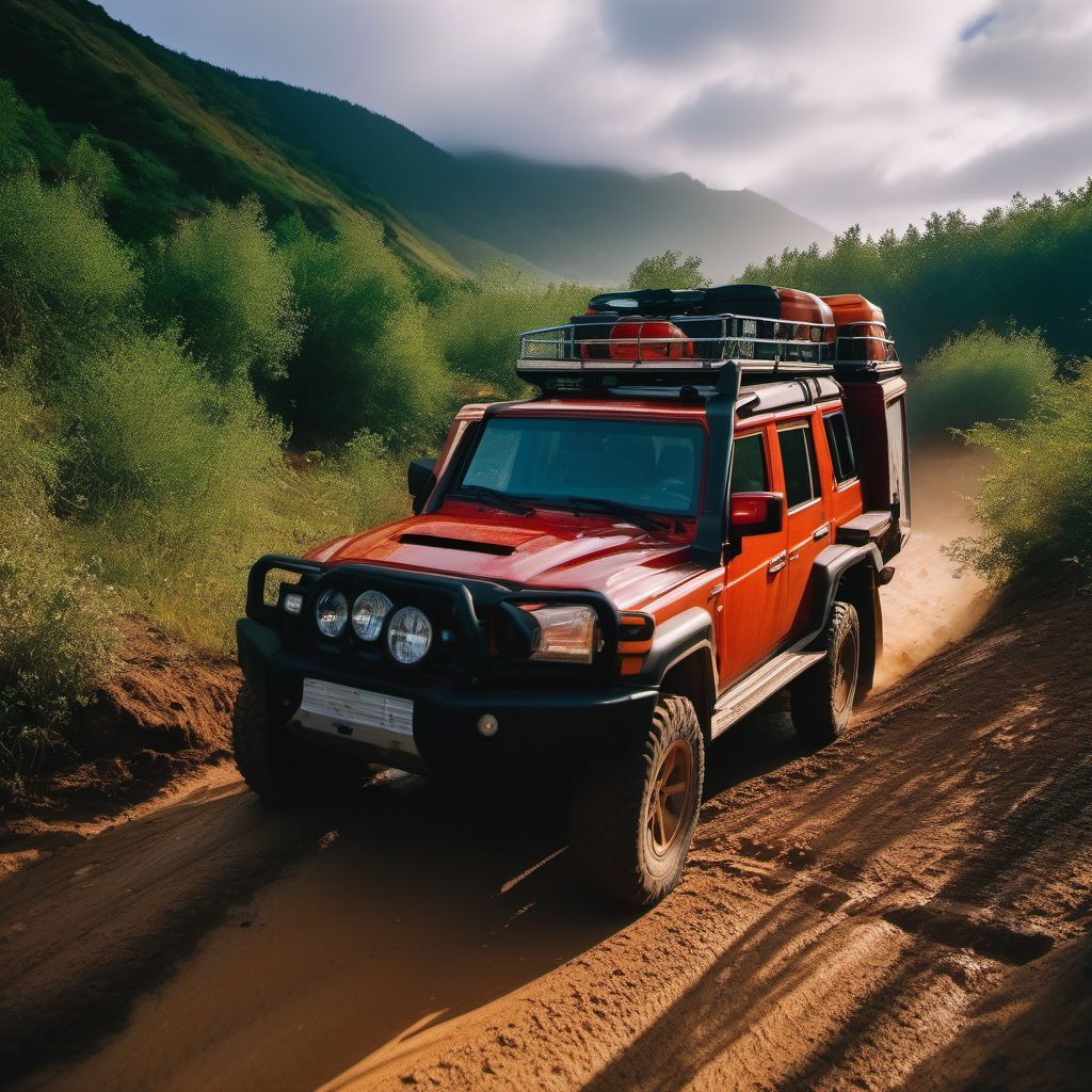 Passenger of special all-terrain or other off-road motor vehicle injured in nontraffic accident digital illustration