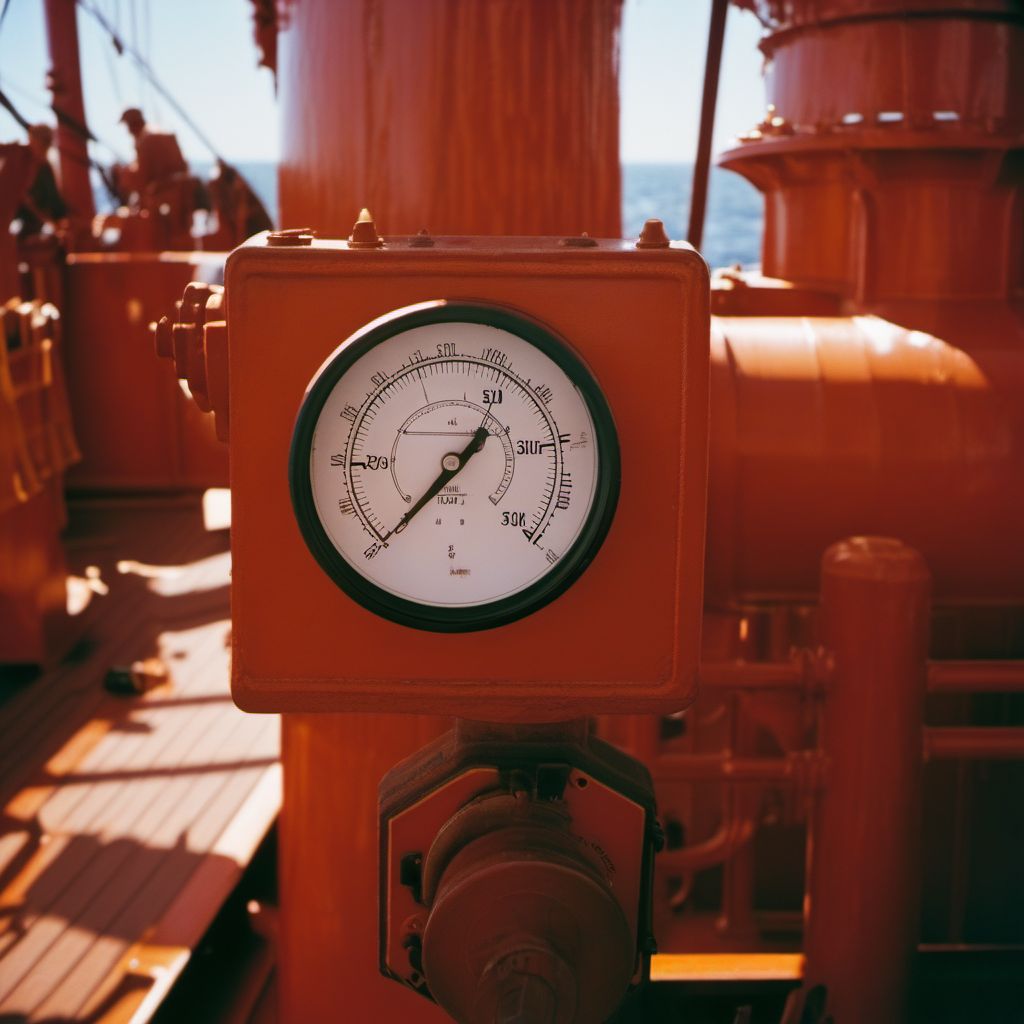 Heat exposure on board merchant ship digital illustration