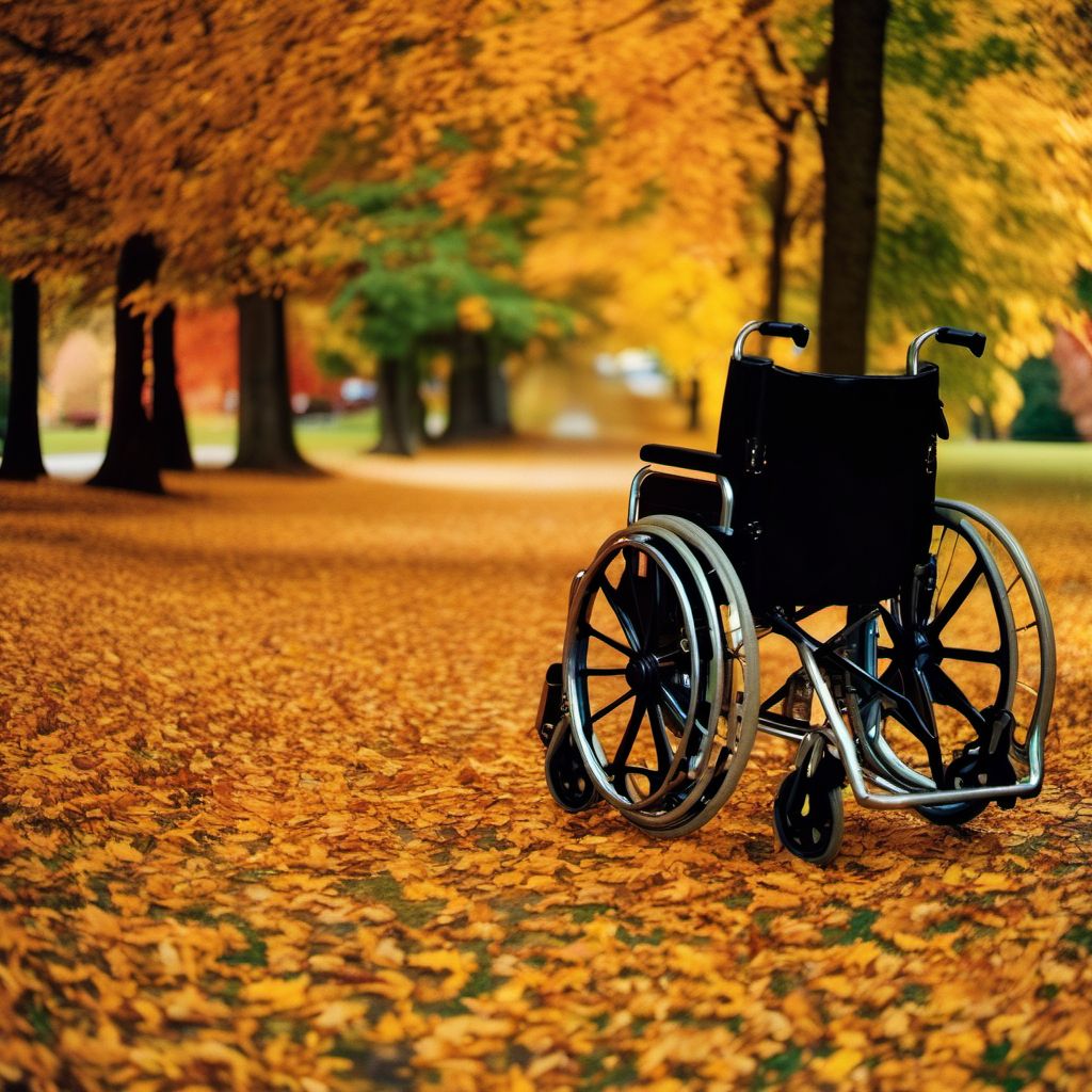 Fall from non-moving wheelchair digital illustration