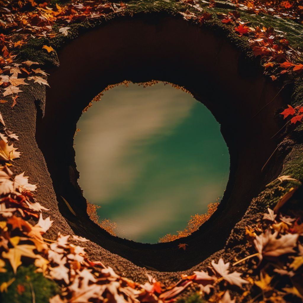 Fall into hole digital illustration