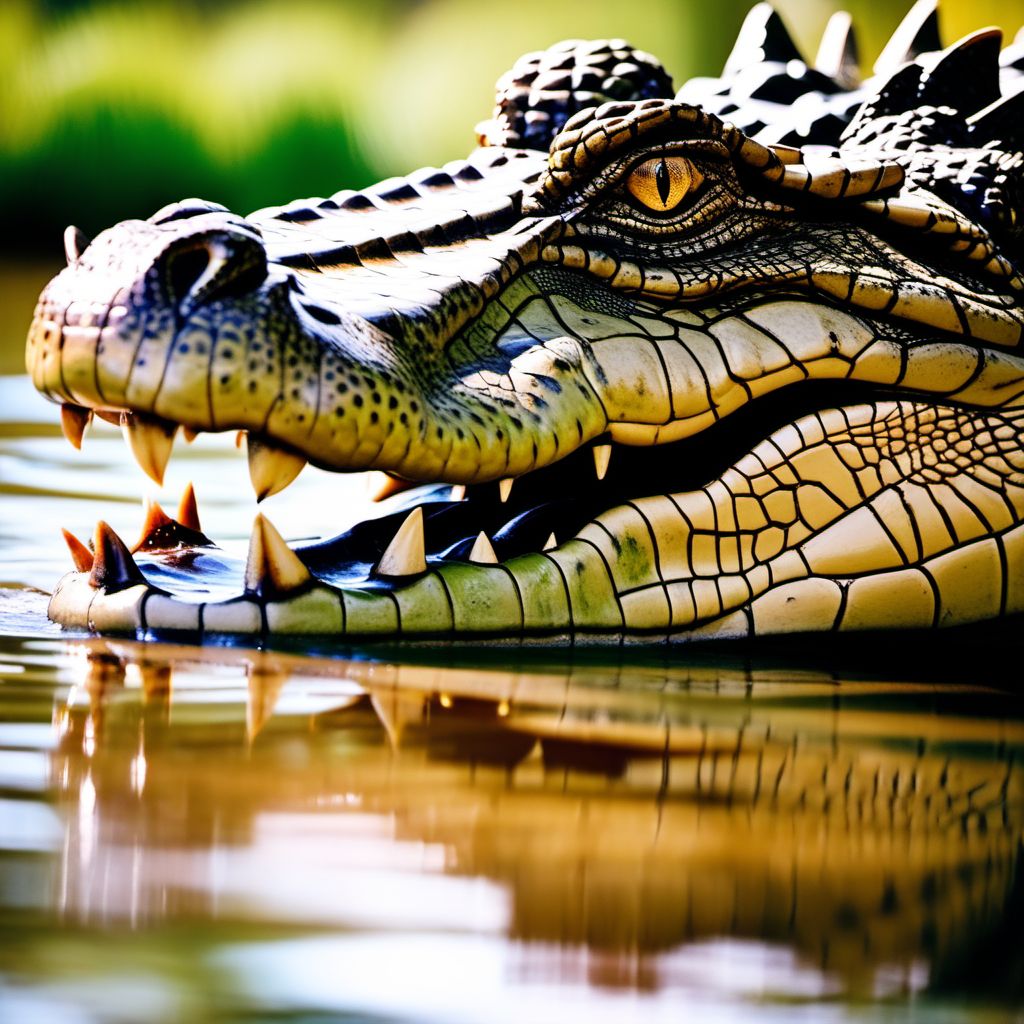 Other contact with crocodile digital illustration