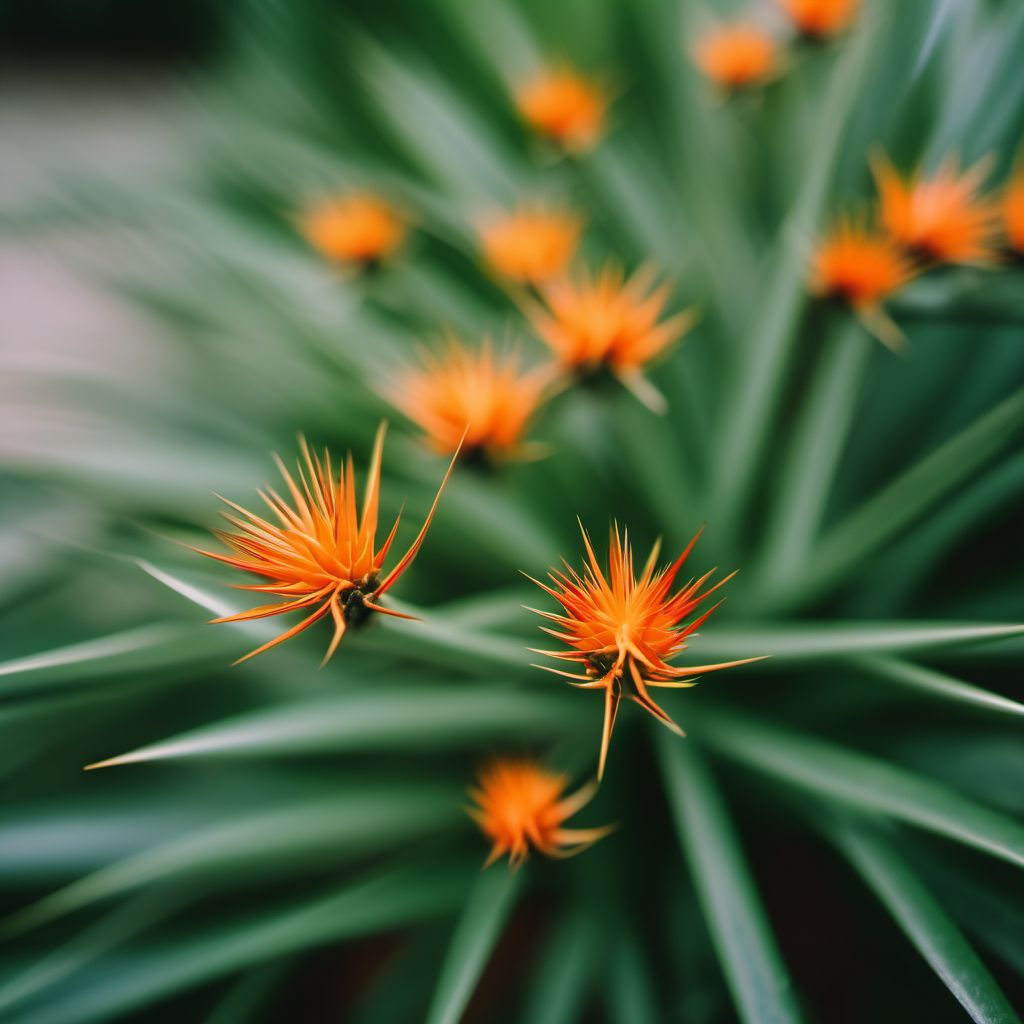 Contact with nonvenomous plant thorns and spines and sharp leaves digital illustration