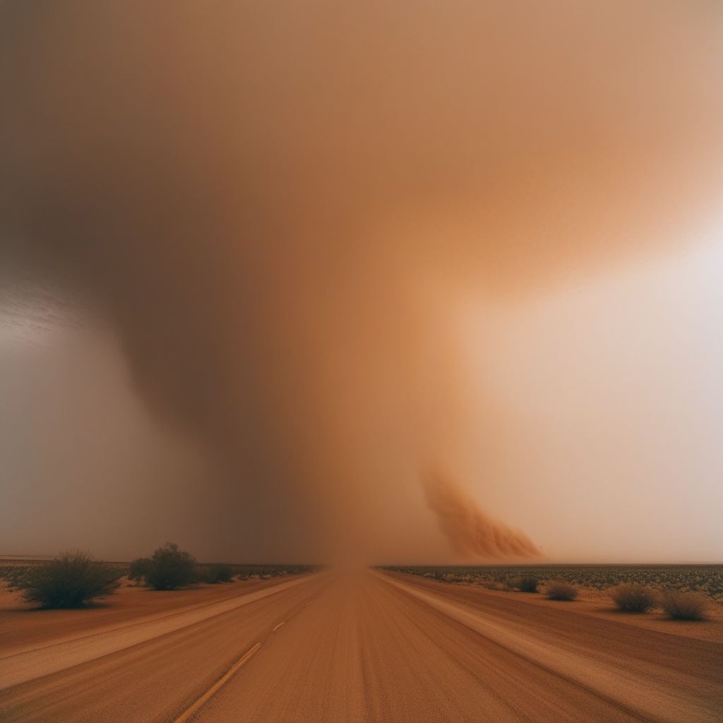 Dust storm digital illustration