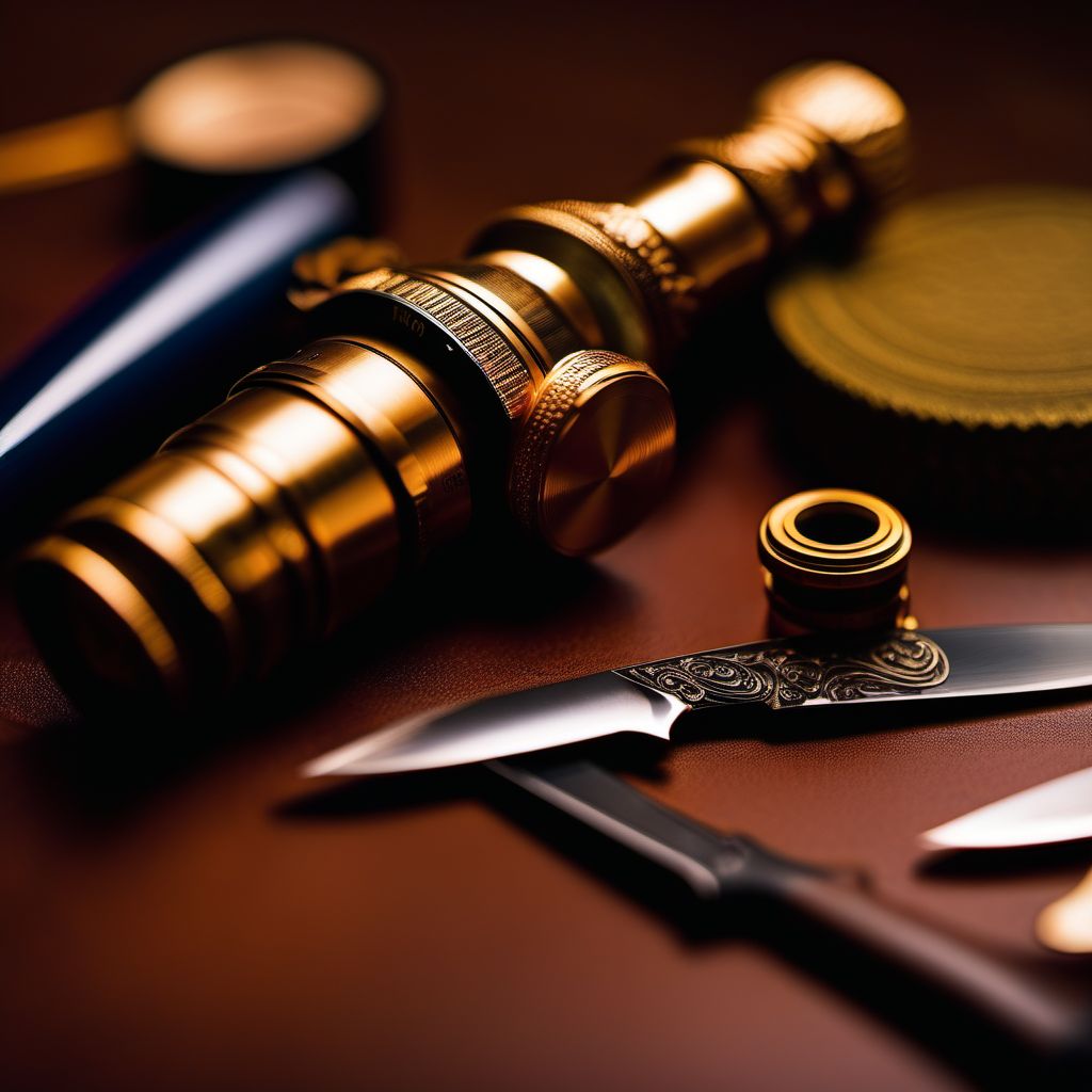 Legal intervention involving unspecified sharp objects digital illustration