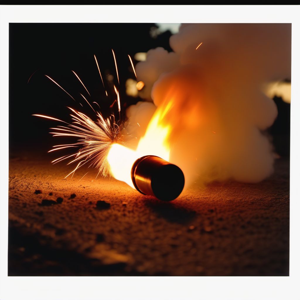 War operations involving incendiary bullet digital illustration